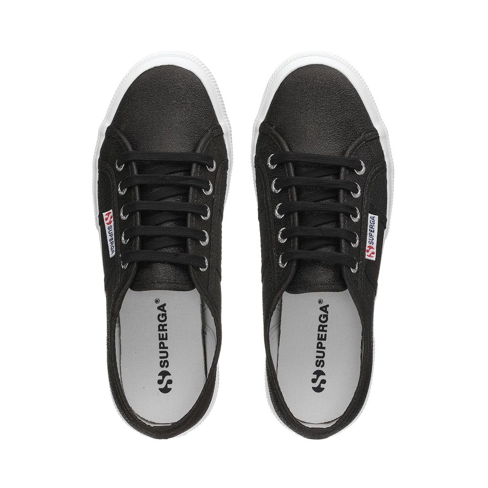 Superga 2750 Lamew Black Sneakers - Women's Sneakers USA | US7997406